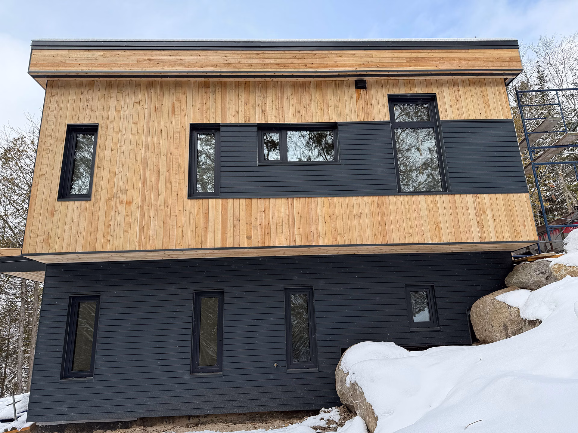 Vue extérieure Maison Toundra Construction Laurentides