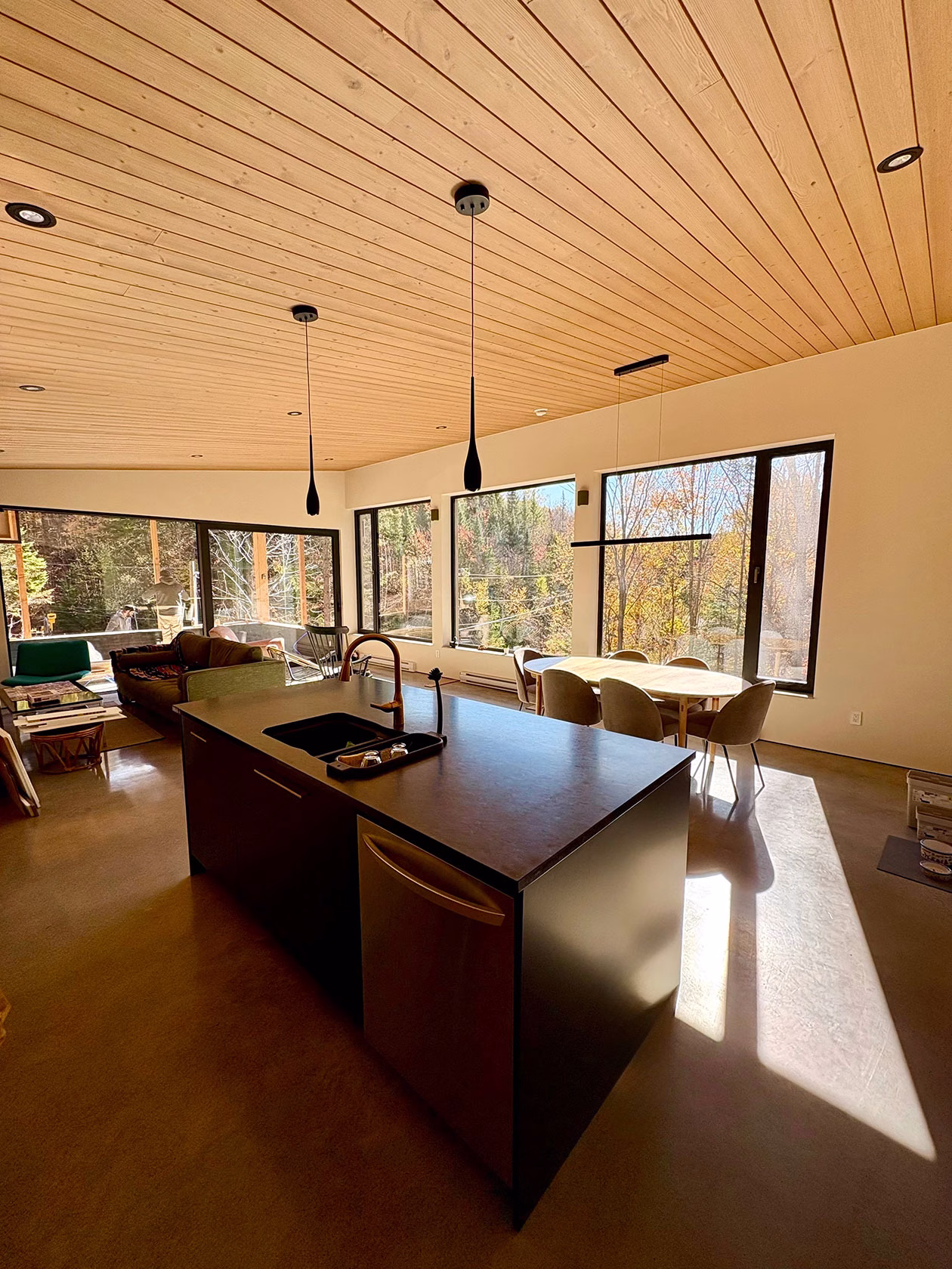 Vue salle à manger Toundra Construction Laurentides