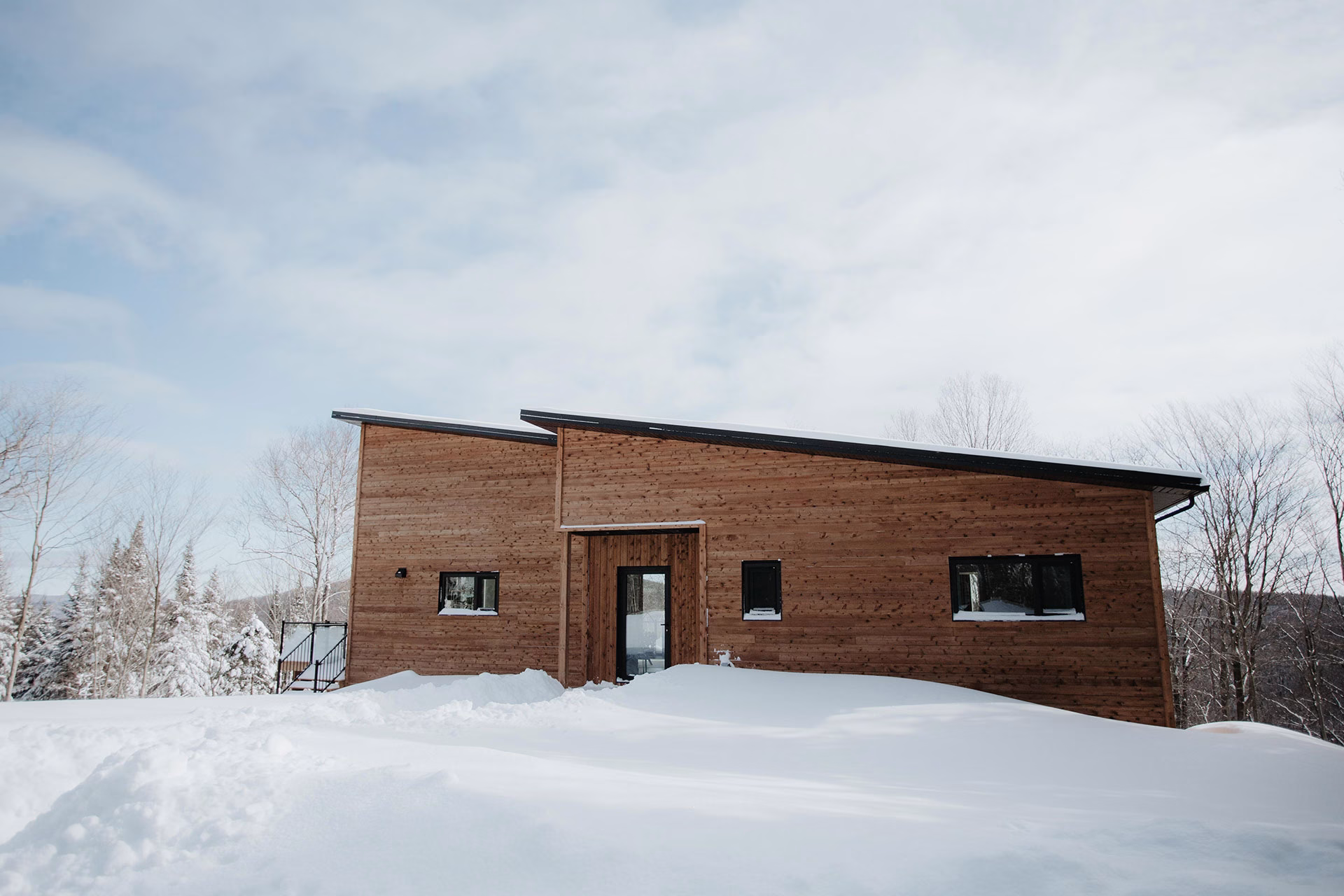 Vue extérieure Maison Val Morin Toundra Construction Laurentides